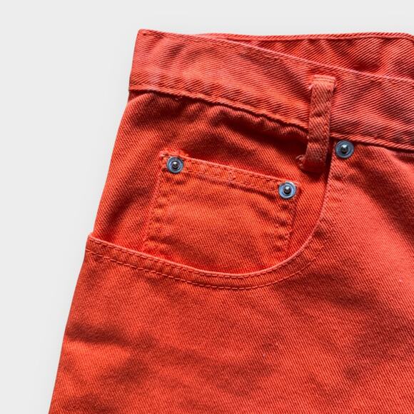 90s Traffic High Waisted Bright Orange Shorts size S - Picture 4 of 7